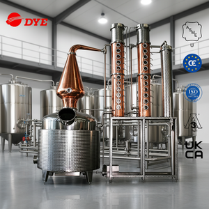 Usine <span class=keywords><strong>de</strong></span> distillation d'alcool <span class=keywords><strong>de</strong></span> qualité commerciale 1000L, double matériau Cuivre+Acier Inoxydable, automatisée par PLC pour la distillation <span class=keywords><strong>de</strong></span> vodka et <span class=keywords><strong>de</strong></span> brandy - Product Image 2