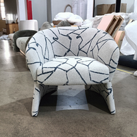 Fauteuil lounge tapissé rempli d'éponge de conception simple créative pour le salon hôtel