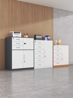 Armoire à dossiers en acier et bois avec serrure à clé, design moderne, étanche, 5 tiroirs pour les bureaux à domicile, les hôtels ou les ateliers
