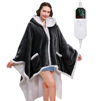 Couverture matelassée en flanelle électrique portable chauffée avec contrôle de la température lavable en machine
