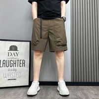 Nouveaux shorts cargo décontractés et polyvalents pour hommes, coupe droite, séchage rapide, longueur genou, style américain, pour l'été