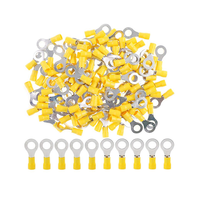 Connecteur à sertir à froid RV2-8 pour borne annulaire, 4-6mm², bornes en cuivre jaune étamé, 600V, Zlconnector, pour câble mâle/femelle