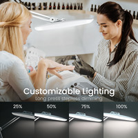 Lampe de bureau LED moderne 2200 lumens, écologique, flexible, réglable, protectrice des yeux, pour le bureau, l'étude, l'artisanat, le travail, corps en aluminium