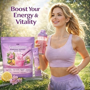 Superbalance, Mezcla de Bebida en Polvo para el Equilibrio Hormonal, Apoya el Estado de Ánimo, la Energía y la Vitalidad, 20 Prácticos Sobres para Viaje - Product Image 1