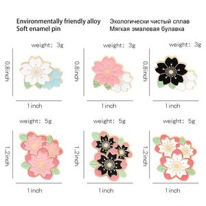 Veste en coton, chemise en coton, jupe en coton, sac en toile de coton, veste en jean, épingles amusantes en émail cerise rose, épingles uniques en émail anime, épingles mignonnes en émail noir floral - Product Image 4
