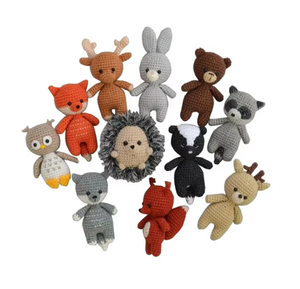 Juguete de Peluche de Animales del Bosque para Bebés, Zorro, Oso, Conejo, Ciervo, Erizo, Ardilla, Búho, Mapache, Mapache Blanco, Alce - Product Image 1