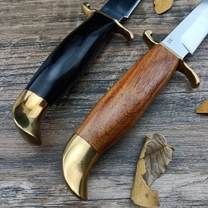 Couteau de chasse russe à lame fixe en bois, manche en bois, fabrication DIY OEM, pour la survie en camping, lame 7Cr13Mov, dureté 57HRC, longueur totale 22,4 cm, pour l'extérieur - Product Image 4