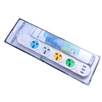 Multiprise universelle 10A en gros, 4 prises, 3 ports USB-A, protection contre les surtensions, IP22, rallonge électrique