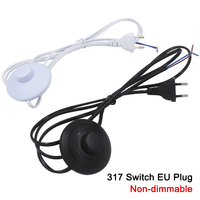 Lampe de bureau LED 303/304/317/301 avec interrupteur à double bouton USA, câble de connexion EU, variateur d'intensité, cordon d'alimentation en plastique