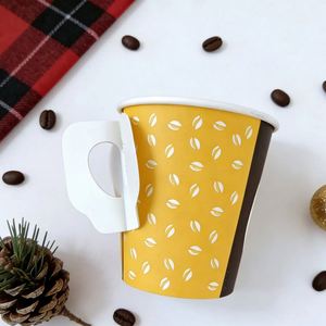 Gobelets en carton jetables de qualité alimentaire pour boissons et chocolat, avec poignées, pour emporter, style arabe - Product Image 2
