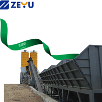 Impianto di Betonaggio Completamente Automatico Controllato da PLC, Capacità 120cbm/h, Modello JS2000, con Silo per Cemento da 200T e Linea Elettrica