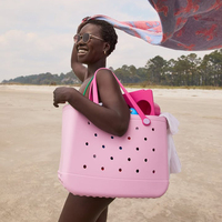 Sac fourre-tout de plage XL en EVA personnalisé, imperméable, style silicone, portable, pour les voyages en plein air, la plage et l'été