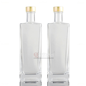 Venta al por mayor Premium 500ml botellas <span class=keywords><strong>de</strong></span> vidrio <span class=keywords><strong>de</strong></span> licor vacías para <span class=keywords><strong>Vodka</strong></span> Gin Flint Rum Cork Skull Putih diseño para Premium Minuman Keras - Product Image 1
