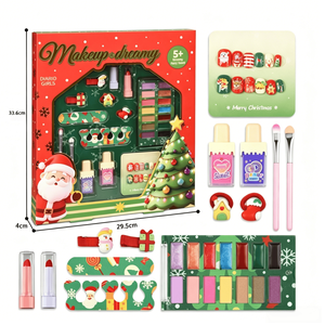 Coffret de maquillage lavable pour enfants, cadeau de Noël, ensemble de jouets cosmétiques pour filles, OEM, sûr, non toxique, jeu d'imitation pour enfants, vernis à ongles, fard à paupières - Product Image 2