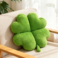Coussin en peluche trèfle à quatre feuilles personnalisé, doux et porte-bonheur, vente en gros, fabricant OEM ODM, décoration intérieure, cadeau pour enfants