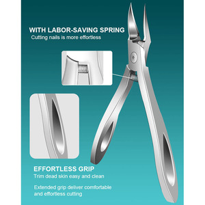 Tronchesino per <span class=keywords><strong>Cuticole</strong></span> in Acciaio Inossidabile di Alta Qualità con Lama Affilata 14mm per Rimozione Pelle Morta, Strumenti per Pedicure e Manicure, Forbici e Tagliaunghie - Product Image 4