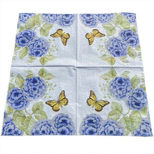 Printed Paper Napkins Butterfly Flower Design Square Disposable For Themed Party Gift Use - Product Image 5