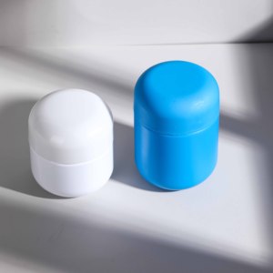 広口食品安全HDPEプラスチックビタミンスポーツ栄養サプリメントジャー2オンス4オンス子供に強いCRCドーム蓋付き - Product Image 4