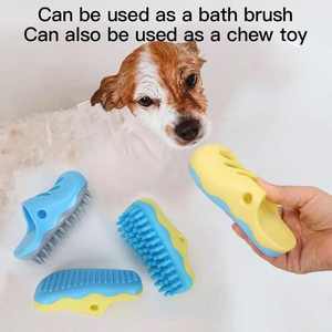 2025 nouveau gros brosse de bain pour animaux de compagnie Tpr trou chaussures brosse de bain chat toilettage Massage brosse de bain pour chats chiens - Product Image 3