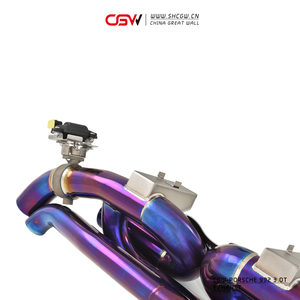 CGW 티타늄 퍼플 번트 밸브 배기 머플러 파이프 리모컨 포함 포르쉐 911 992 3.0T 2020용 - Product Image 5