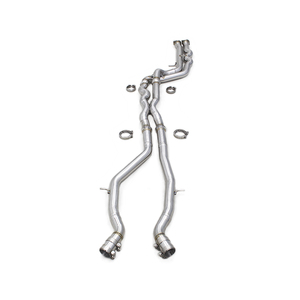 สแตนเลสสตีลขัดเงาหนา1.5มม. ความยาวเท่ากัน M3ท่อกลาง/F80 M4/F82 3.0T 2014-2019 - Product Image 1