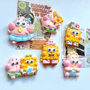Ins Series 3D Creative Magnetic Resin Sticker Big Cute Cartoon Decals para nevera Resin 3D Calcomanías decorativas magnéticas - Product Image 4