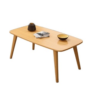 Japanese-style small apartment table/desk/guesthouse/casual coffee table/rental/home use/floor-standing double-layer coffee - Product Image 5