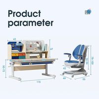 Table de lecture pour enfants en bois de haute qualité usage domestique ergonomique multifonctionnel bureau d'étude pour enfants et ensemble de chaises avec étagère