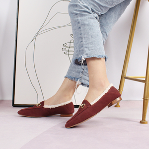 Fabricant <span class=keywords><strong>de</strong></span> chaussures personnalisé dernière conception chaussures plates pour femmes chaussures plates fantaisie en fausse fourrure pour la <span class=keywords><strong>marche</strong></span> en plein air mocassins décontractés personnalisés - Product Image 6