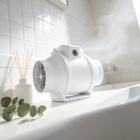 Ventilateur à flux mixte silencieux ABS 920 CFM, évacuation forcée ultra-silencieuse pour espaces commerciaux compacts
