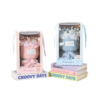 Buket Boneka Plush Warna-Warni Gaya Baru, Boneka Plush Kartun Lucu, Buket Bunga Genggam, Buket Jadi, Hadiah Hari Valentine