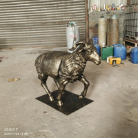Sculpture de taureau de Wall Street en laiton moulé, grande statue animale en métal pour aménagement paysager extérieur de parcs et places, moulage sur mesure