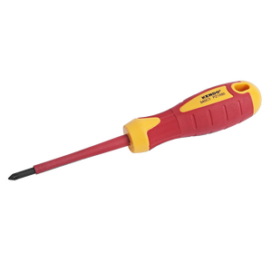 Destornillador aislado Kendo PZ1x80 para tornillos de cabeza cruzada 'POZIDRIV' mango de plástico de acero de aleación de grado DIY personalizable OEM - Product Image 1