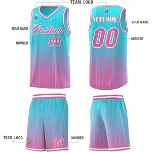 Custom Basketball Jersey Set Men's Personalized Name Number Mesh Sleeveless V-Neck Breathable <b>Athletic</b> Uniforms Unisex Adult - Product Image 3