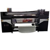 Impresora Híbrida UV de Cama Plana Rollo a Rollo de 6 Pies 180 CM con 4 Cabezales XP600 I3200 F1080 Impresora Híbrida UV de Cama Plana de Gran Formato con Correa