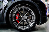 Rines Forjados Monobloque de 10 Radios con Acabado Negro Brillante y Mecanizado, Personalizados de 18-22 Pulgadas, 5x112 5x120 5x114.3 6061-T6 para BMW, Audi, Tesla