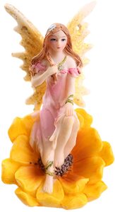Sculpture de personnages féeriques, lot de 4 fleurs, décoration du jardin ou de la maison - Product Image 4