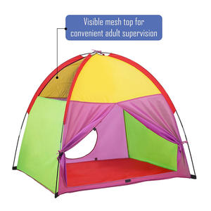 Camping Playground Indoor/Outdoor Rainbow Color Kids Pop Up <b>Tent</b> <b>Children</b> Playhouse for Boys and Girls - Product Image 4