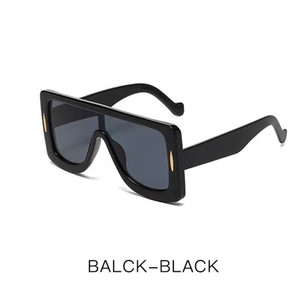 Logo Custom 2026 Fashion Retro <b>Men</b> Women One Piece Lens Big Frame Sun Glasses UV400 Oversized Square Sunglasses - Product Image 5