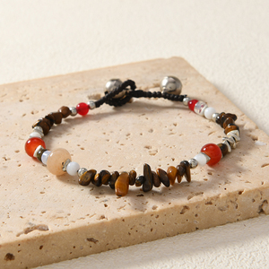 Joyería con Cuentas de Piedras Preciosas Pequeñas, Diseño Original Bohemio, Bonito Ágata Natural, Piedra Irregular Triturada, Amatista, Regalo Unisex - Product Image 3