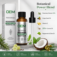 Huile de soin des follicules capillaires à la menthe poivrée, à l'huile de coco et à la vitamine E, marque privée, pour des cheveux plus épais et plus forts et un cuir chevelu sensible, 50 ml