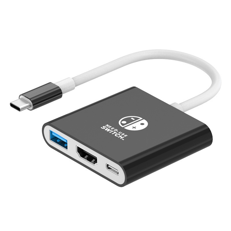 7 commutateur trois dans un noir et blanc (PD100W + 4K30HZ + USB3.0)