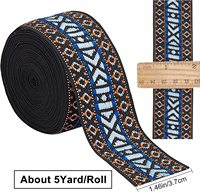Nouveau design en gros 65% Rayon 35% Nylon Nervure Jacquard Web Enduit Ruban Jacquard Web pour Vêtements de Mode