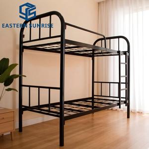 Cama litera negra resistente <span class=keywords><strong>de</strong></span> tamaño individual con estructura metálica y base <span class=keywords><strong>de</strong></span> malla <span class=keywords><strong>de</strong></span> alambre para el hogar, la oficina, el campamento o la <span class=keywords><strong>alquiler</strong></span>ía - Product Image 4