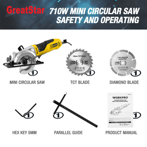 Newone — <span class=keywords><strong>Mini</strong></span> <span class=keywords><strong>scie</strong></span> <span class=keywords><strong>circulaire</strong></span> électrique, 710W, outil de découpe de carreaux, sécurité et fonctionnement, multifonction - Product Image 2