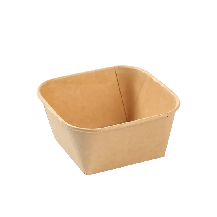 Caja de papel kraft ecológica para alimentos al por mayor, caja de papel para comida fresca para llevar, contenedor de papel para preparar comida