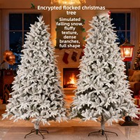 Weihnachtsbaum für Zuhause, beflockt, Schnee-Effekt, groß, modernes Design, Ins-Stil, Weihnachtslandschaft, Dekoration, PE-Simulation, für Innenbereiche