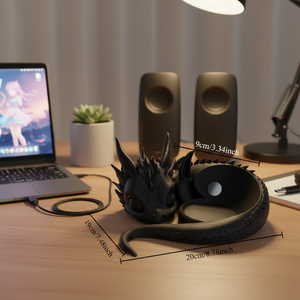 Supporto per Altoparlante a Forma di Drago da Scrivania, Stampato in 3D, Decorativo in Plastica, 21x20x10 CM, Multicolore, Estetica Anime, Decorazione Rilassante, USA - Product Image 3