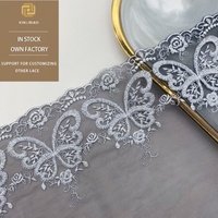 Tissu en dentelle d'organza à la mode en gros pour sacs et chaussures, soluble dans l'eau, 100% polyester, maille avec couleurs personnalisables, broderie
