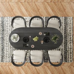 โต๊ะทานอาหารไม้สีดำล้วนหรูหราทันสมัยดีไซน์เป็นมิตรกับสิ่งแวดล้อมสำหรับห้องรับประทานอาหารที่ทันสมัย - Product Image 2